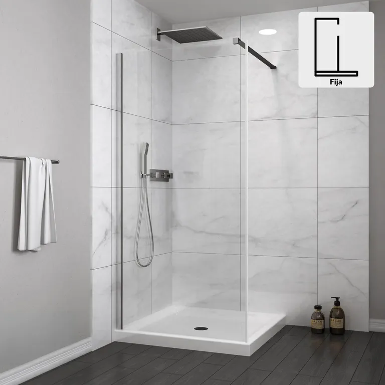 Mampara de ducha fija 700x1900 mm EASY CLEAN