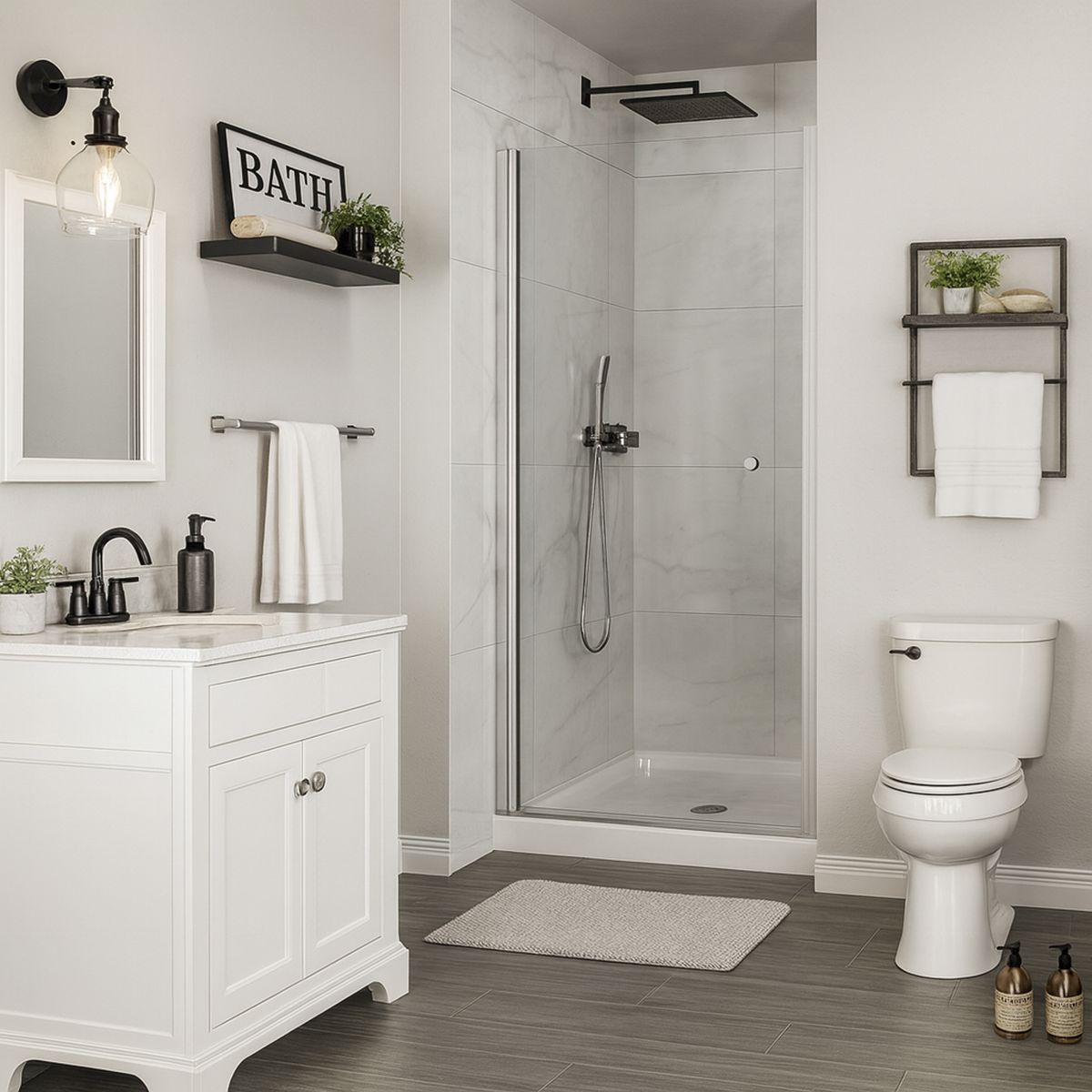 DUSCHY - Mampara de ducha fija 600x1900 mm EASY CLEAN