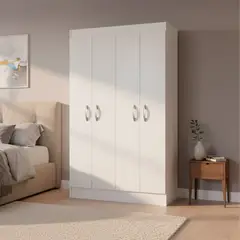 CIC - Clóset Bagua 4 Puerta(s) 3 Repisa(s) 95xx38 cm Blanco