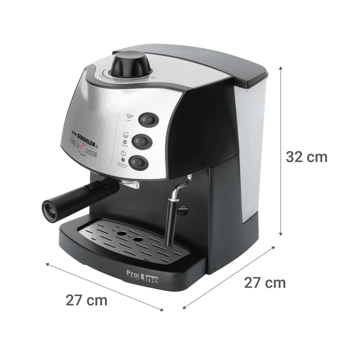 SINDELEN - Cafetera Espresso 1.8 l 950 W Negro