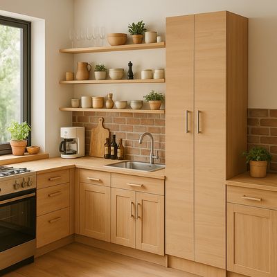 Imagen 2 del producto Estante Maxi MDF 6 Nivel(es) 32.5x182x32.5 cm Beige