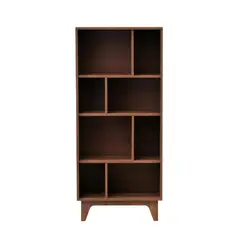 MOBIKIT - Librero Domino Maxi Melamina 3 Nivel(es) 29.5x135.5x30 cm Nogal
