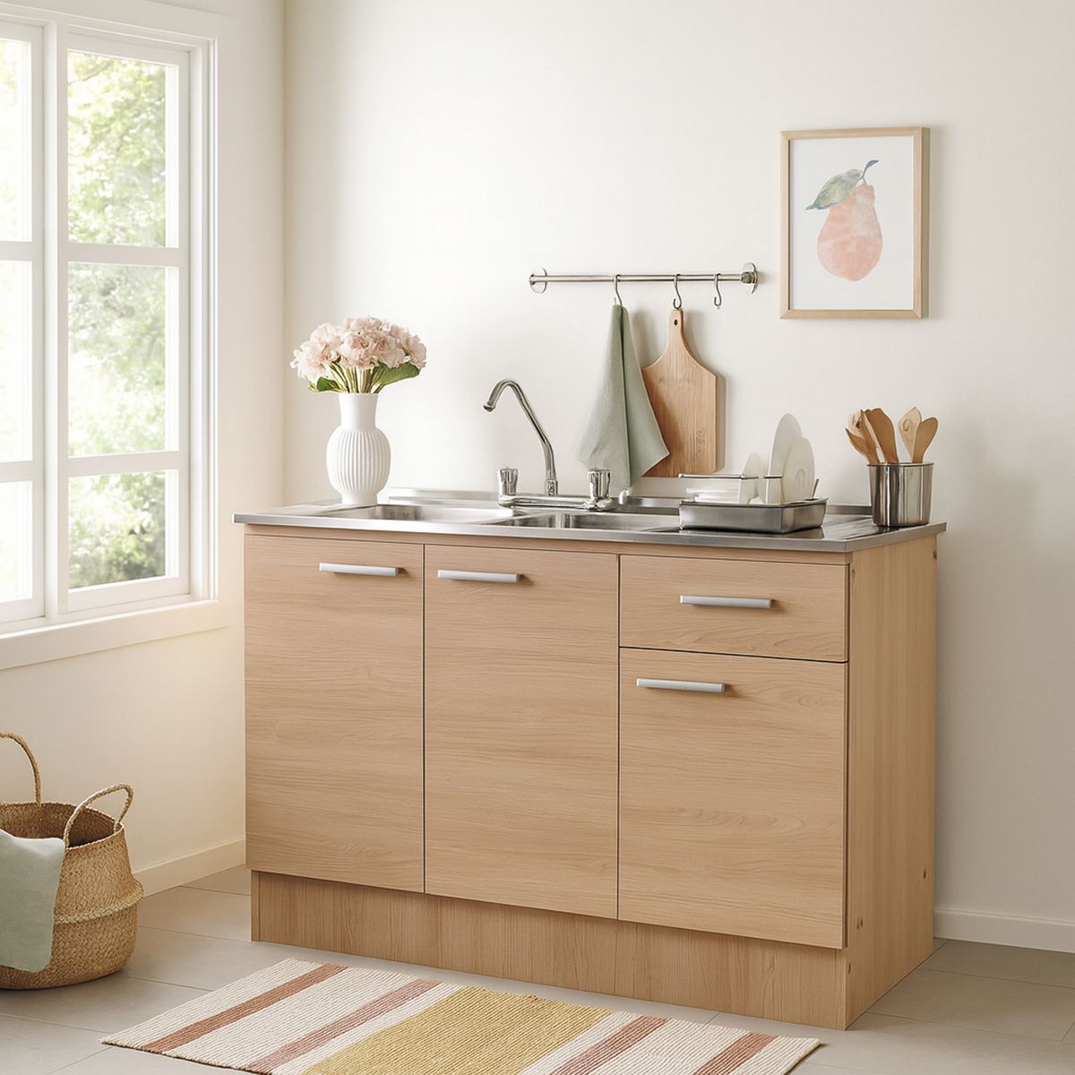 MOBIKIT - Kit 120 Derecho Beige 117,5X47X83