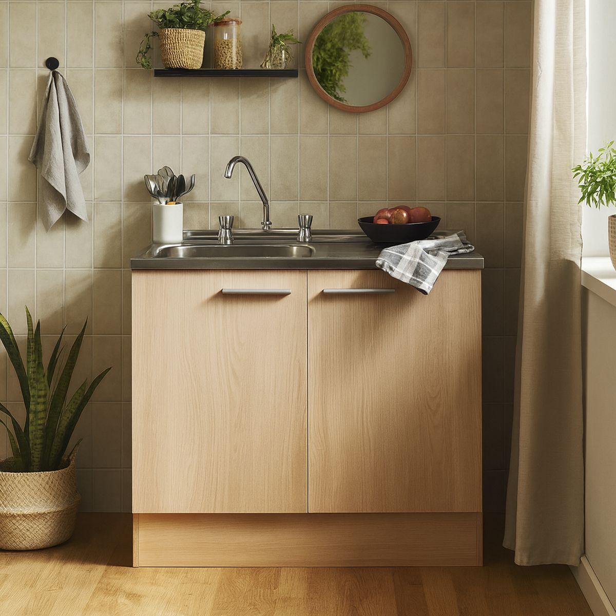 MOBIKIT - Kit 100 Derecho Beige 97X48,5X83