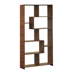 MOBIKIT - Librero Puzzle Melamina 8 Nivel(es) 29.5x180x29.5 cm Nogal