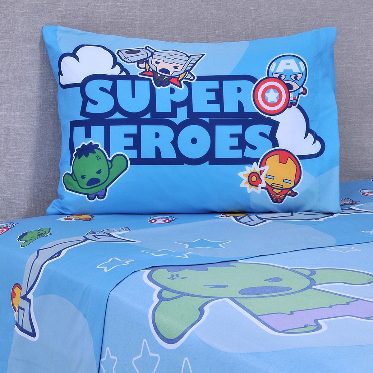 DISNEY - Sábana Avengers Kawaii 1.5 plazas Multicolor