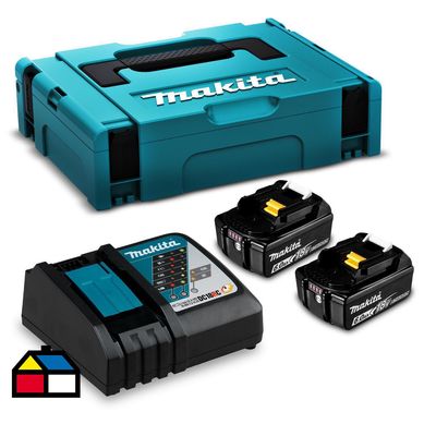 Cargador + 2 bateras 18V 6.0 Ah
