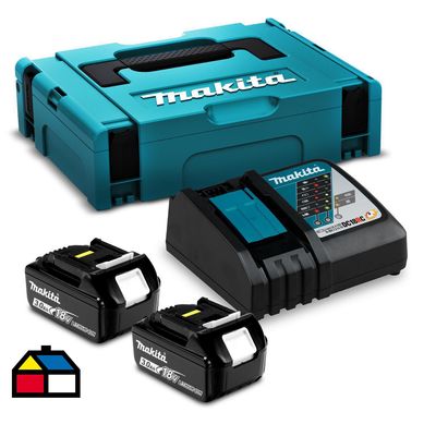 Cargador + 2 bateras 18V 3.0 Ah