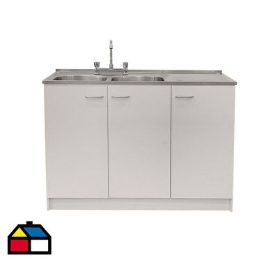 Kit Lavaplatos 120cm blanco derecho