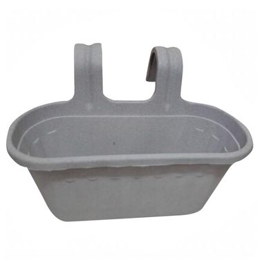 Macetero balcn 39x26x28 cm gris