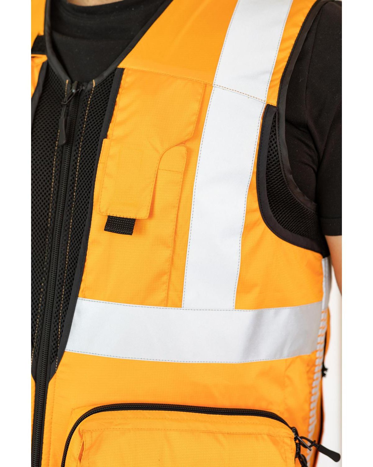 Chaleco geologo reflectante naranjo talla s Sodimac Chile