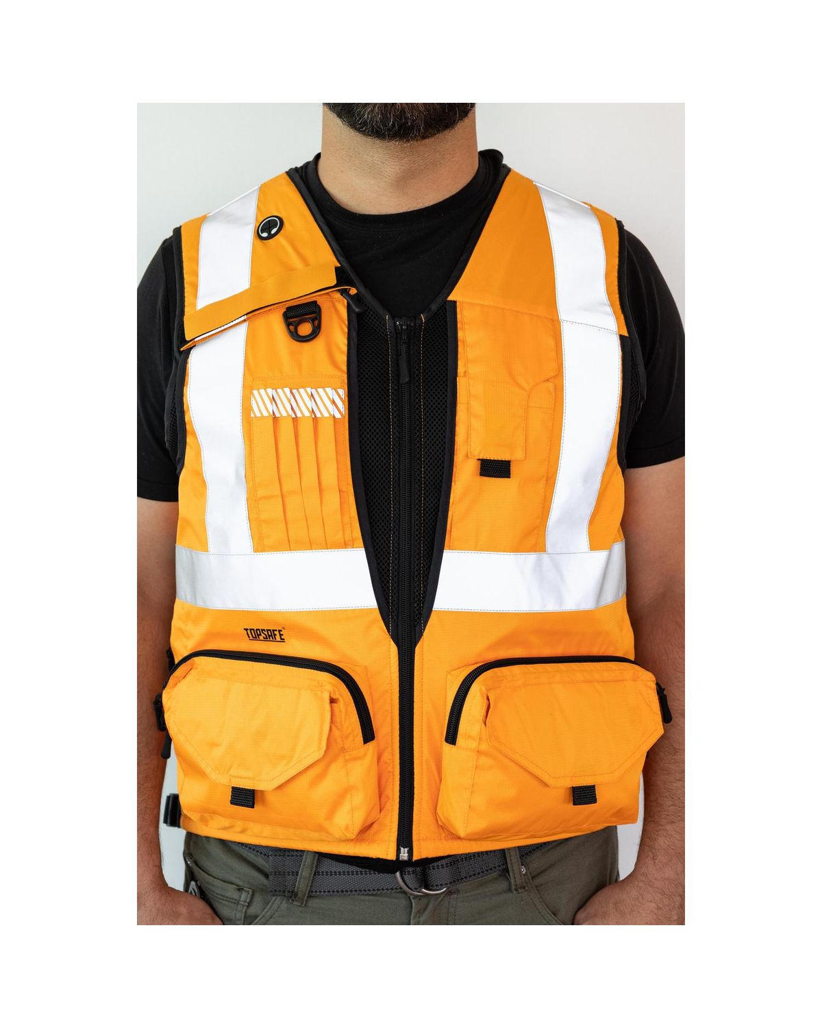 Chaleco geologo reflectante naranjo talla m Sodimac Falabella