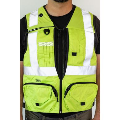 Chaleco geologo reflectante amarilla talla s