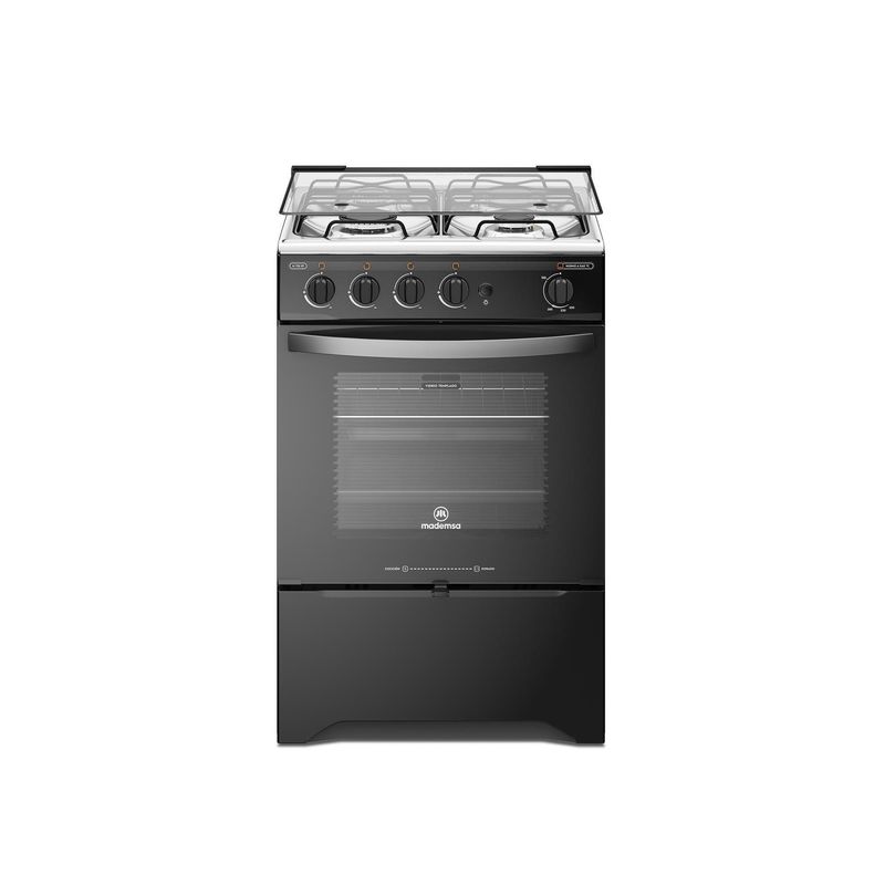 MADEMSA - Cocina a Gas 4 Platos Negro M 755 BT