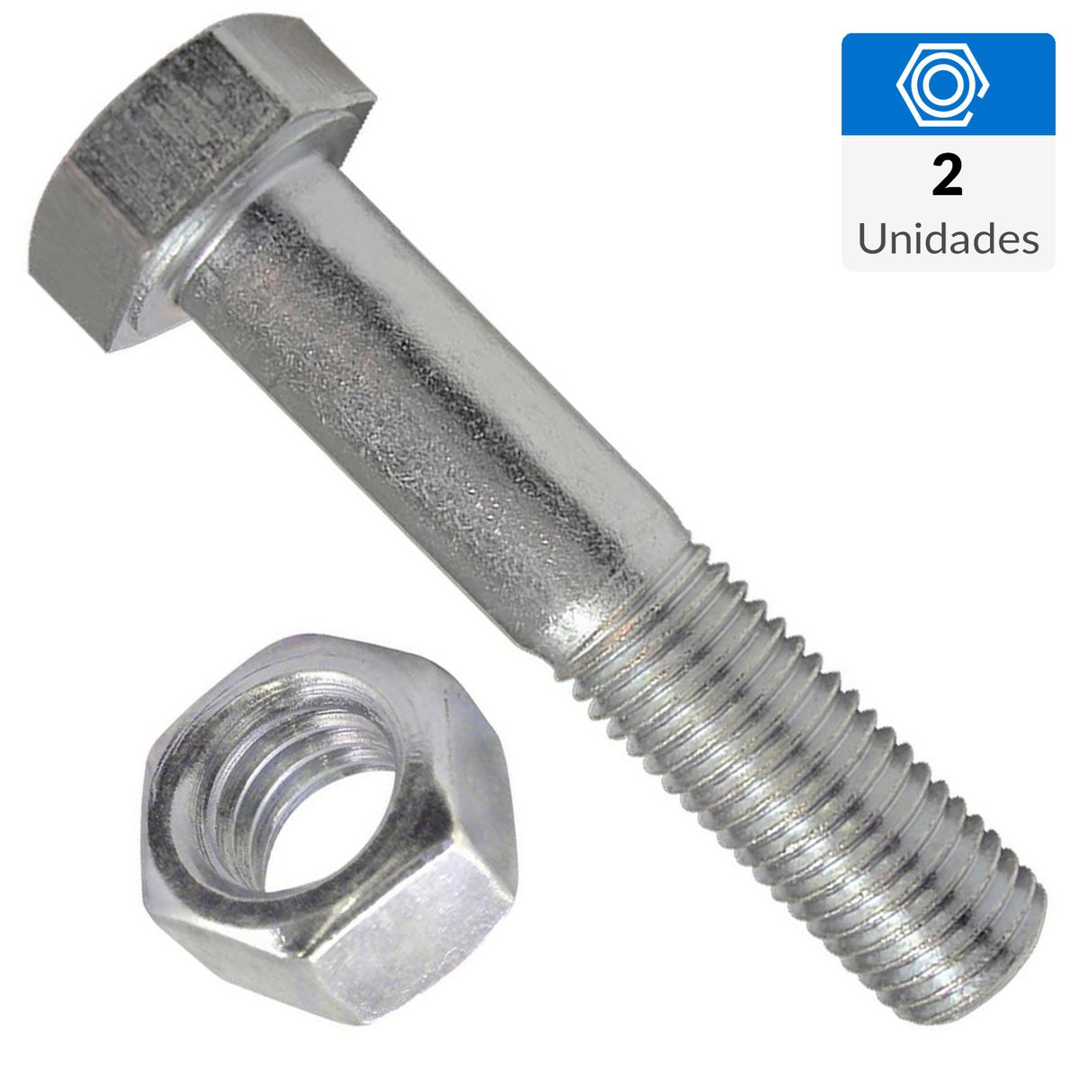 MAMUT - Perno hexagonal métrico acero inoxid. c/tuerca M8 x 50 2 unid