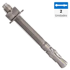 MAMUT - Perno anclaje acero inoxidable 5/16 x 3"  2 unid