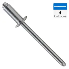 MAMUT - Remache tipo pop vástago y cuerpo ac. inox. M3.2 x 8 mm 4 unid