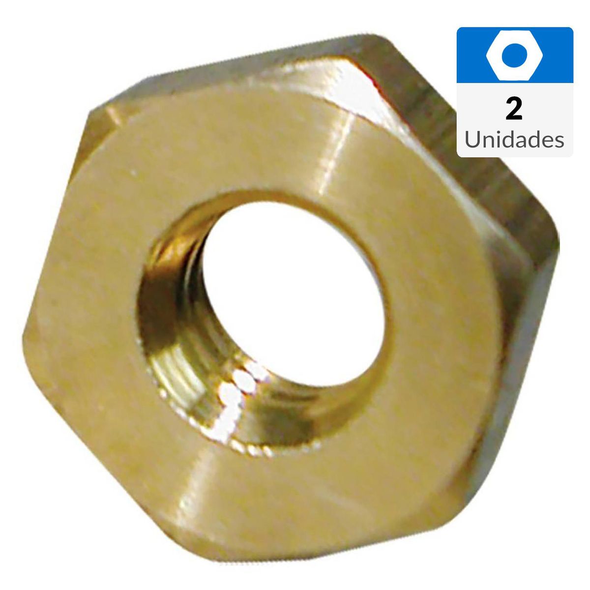 MAMUT - Tuerca hexagonal bronce unc 1/4 2 unid