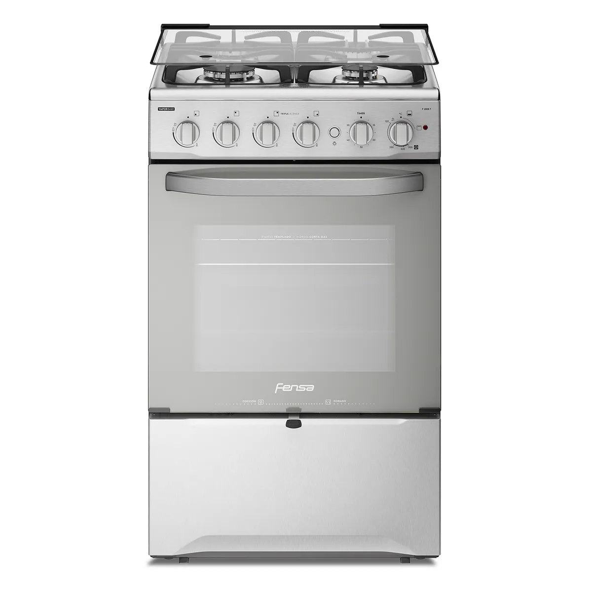 FENSA - Cocina a Gas 4 Platos Espejado F 2808 T
