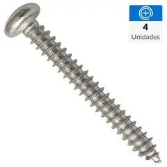 MAMUT - Tornillo Roscalata Cabeza Cóncavo Metal 1/2 " 3.5 mm 4 Unidades
