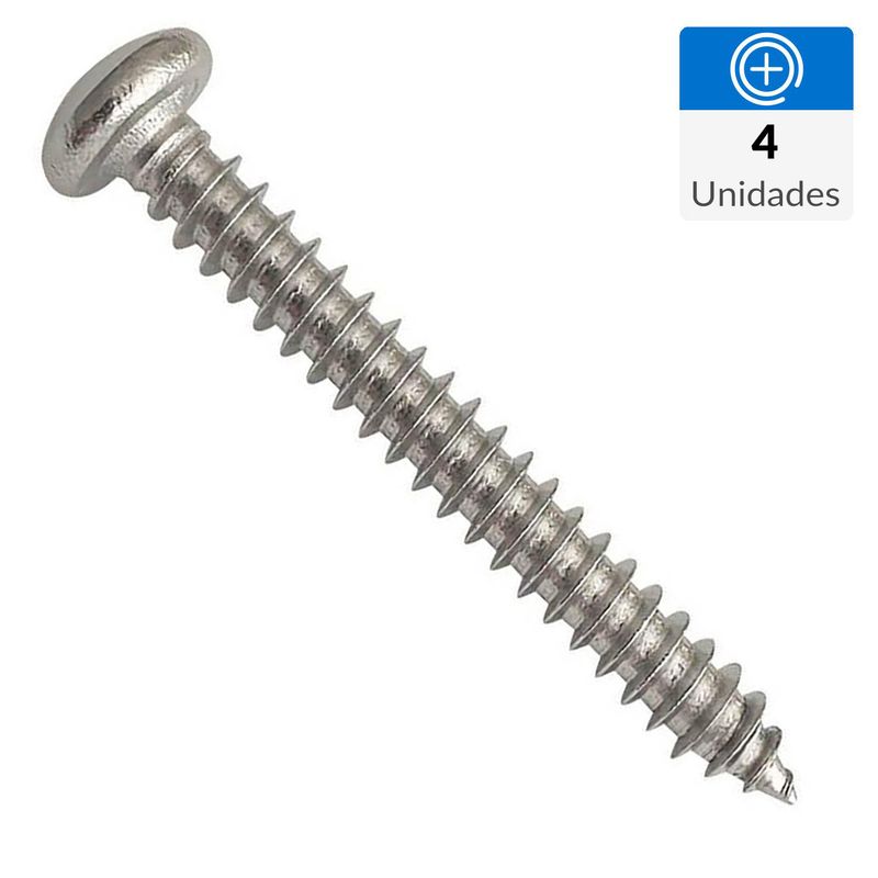 MAMUT - Tornillo Roscalata Cabeza Cóncavo Metal 1/2 " 4.1 mm 4 Unidades