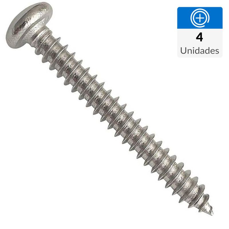 MAMUT - Tornillo Roscalata Cabeza Cóncavo Metal 1/2 " 4.1 mm 4 Unidades