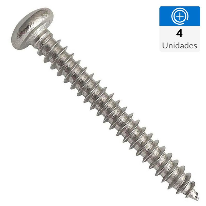 MAMUT - Tornillo Roscalata Cabeza Cóncavo Metal 1/4 " 4.1 mm 4 Unidades