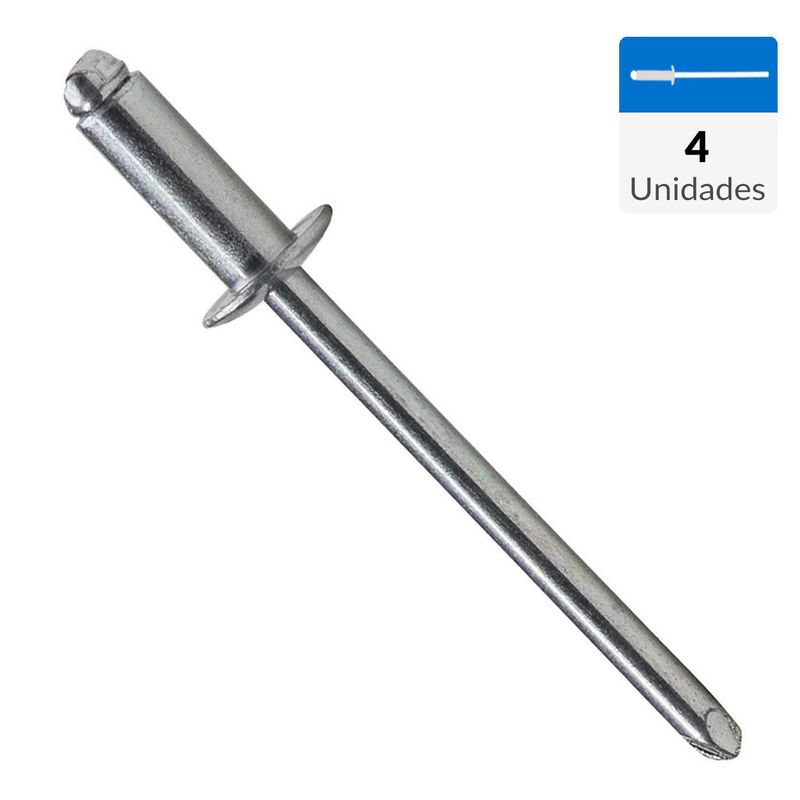MAMUT - Remache tipo pop vástago y cuerpo ac. inox. M4.0 x 8 mm 4 unid