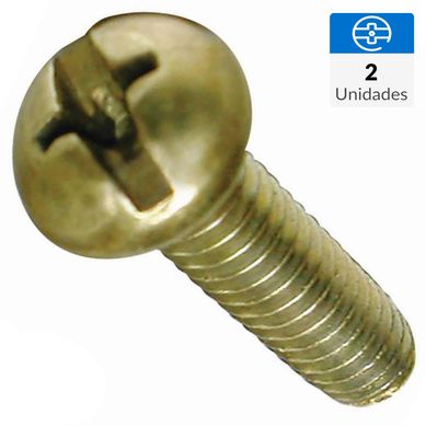 Perno cabeza redonda bronce unc 1/8 x 1/4   2 unid