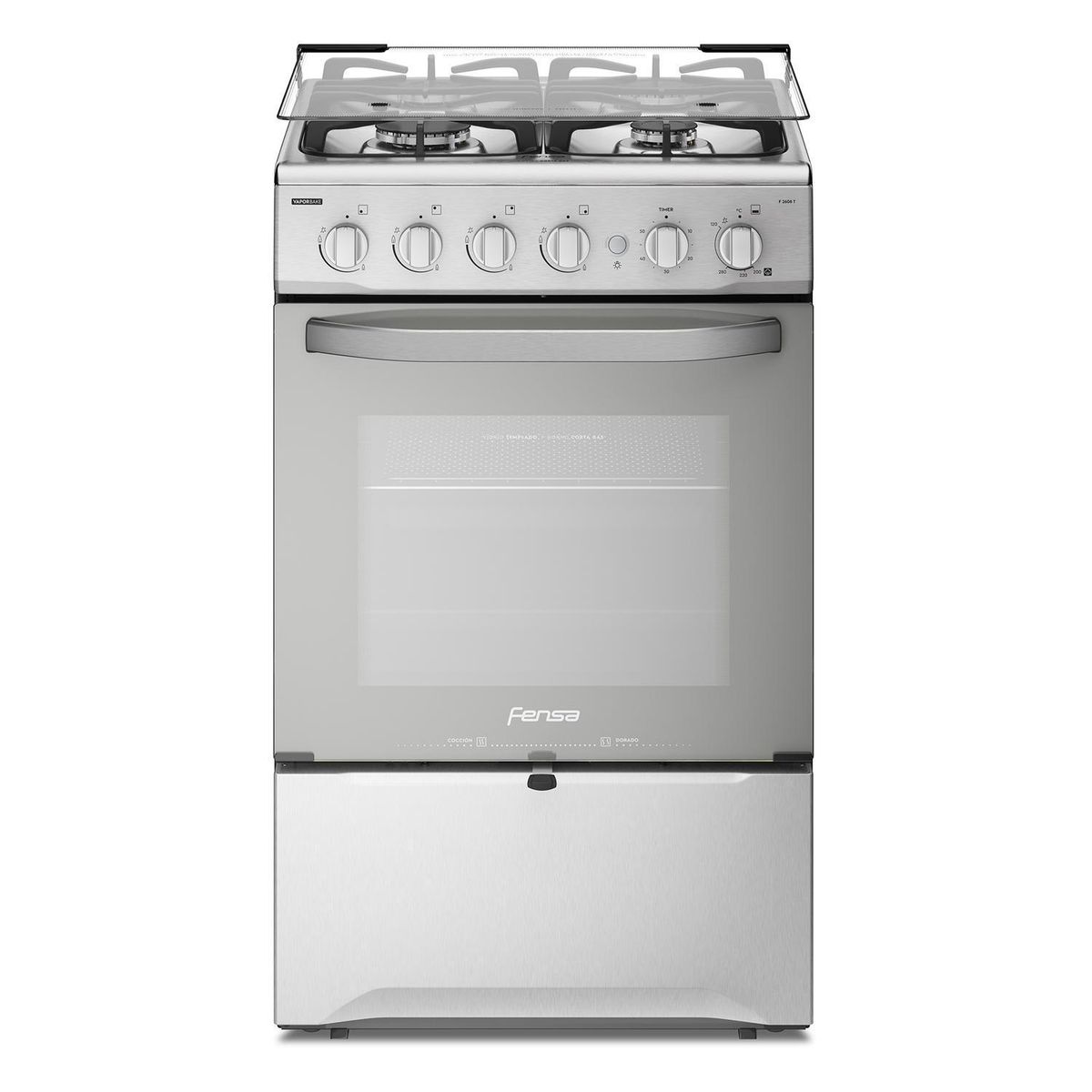 FENSA - Cocina a Gas 4 Platos Espejado F 2608 T