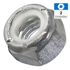 MAMUT - Tuerca hexagonal con seguro nylon acero inoxidable unc 1/4 2 unid