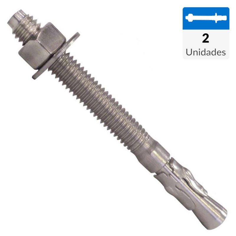 MAMUT - Perno anclaje acero inoxidable 3/8 x 3"   2 unid