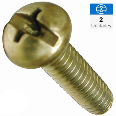 Perno cabeza redonda bronce unc 1/8 x 1/2   2 unid