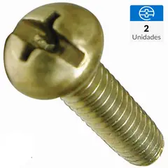 MAMUT - Perno cabeza redonda bronce unc 1/8 x 3/8  2 unid