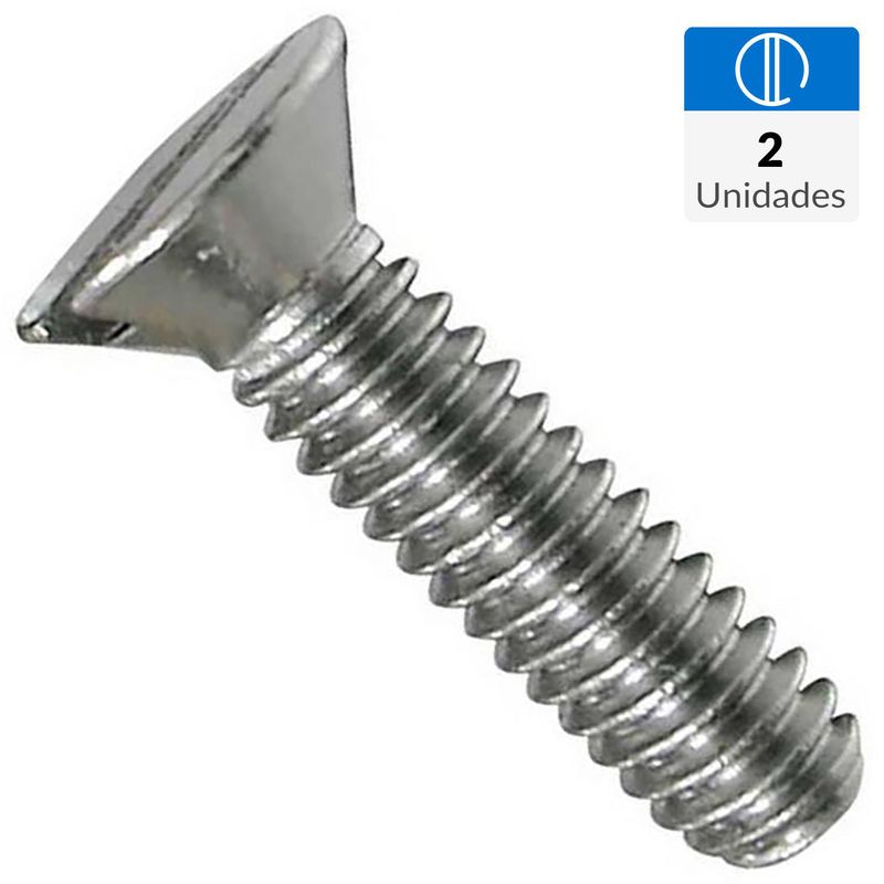 MAMUT - Perno cabeza plana acero inoxidable unc 1/4 x 1"   2 unid