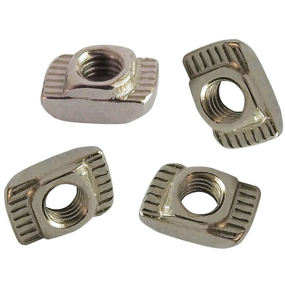 MAMUT - Tuerca riel euro 30 de M6 x 15 mm niquelada 4 unid