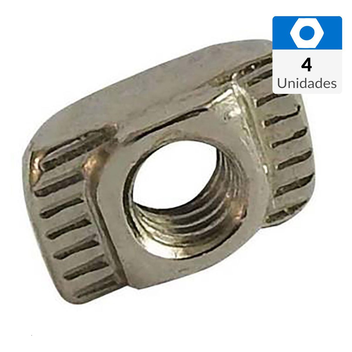 MAMUT - Tuerca riel euro 20 de M4 x 10 mm niquelada 4 unid