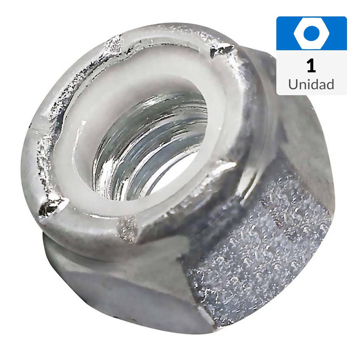 MAMUT - Tuerca inoxidable seguro nylon acero inoxid. unc 1/2 1 unid