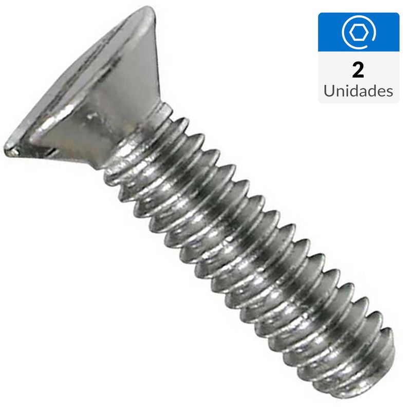 MAMUT - Perno cabeza plana acero inoxidable unc 1/4 x 1 1/2  2 unid