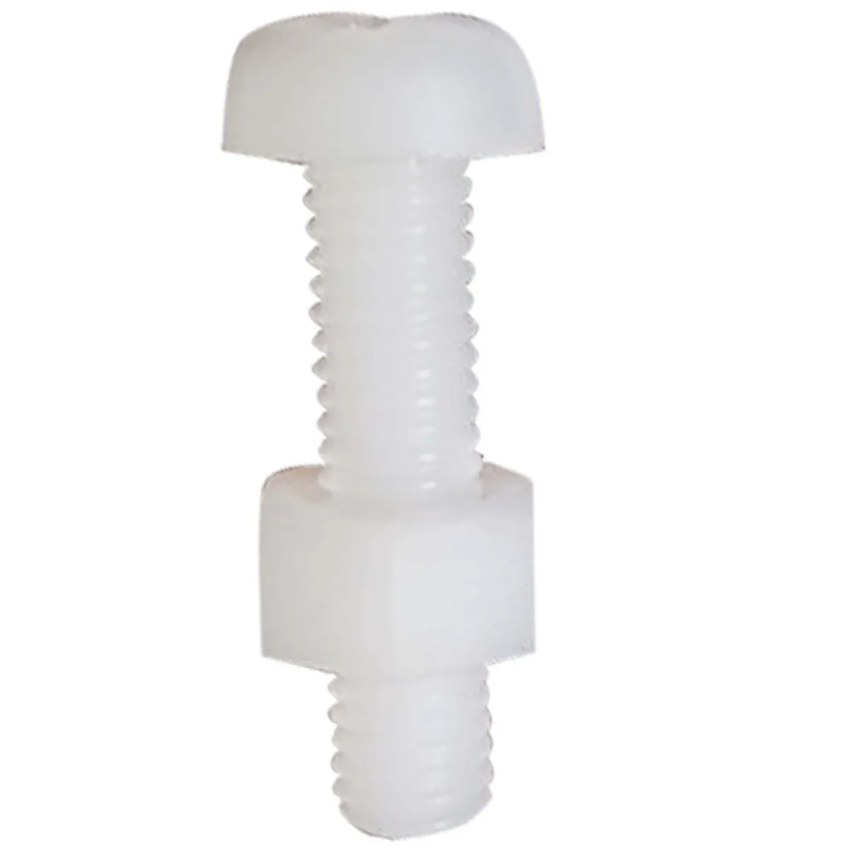 MAMUT - Perno cabeza pan phillip de nylon con tuerca M5 x 20 mm 2 unid