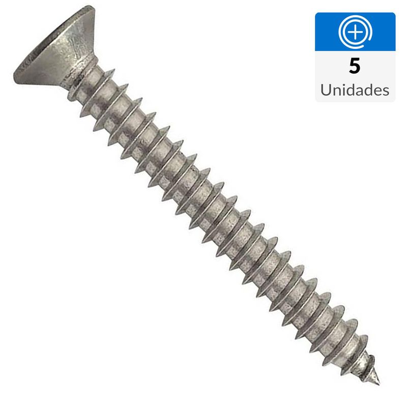 MAMUT - Tornillo Roscalata Cabeza Plana Metal 1/2 " 3.5 mm 5 Unidades