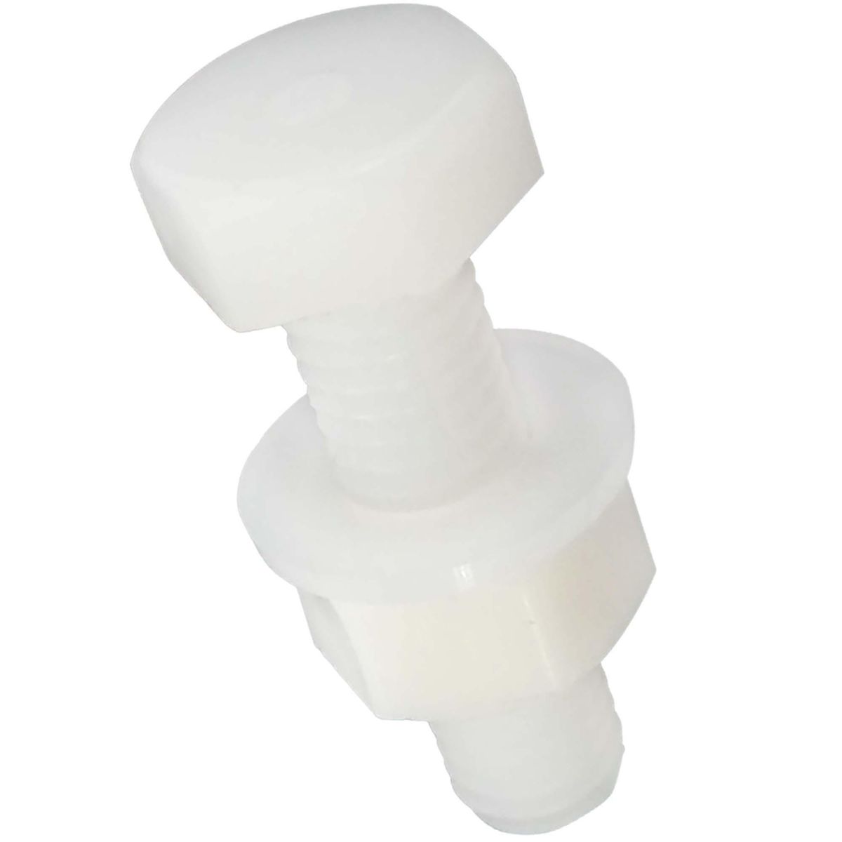 MAMUT - Perno hexagonal de nylon con tuerca y golilla M8 x 20 mm 2 unid