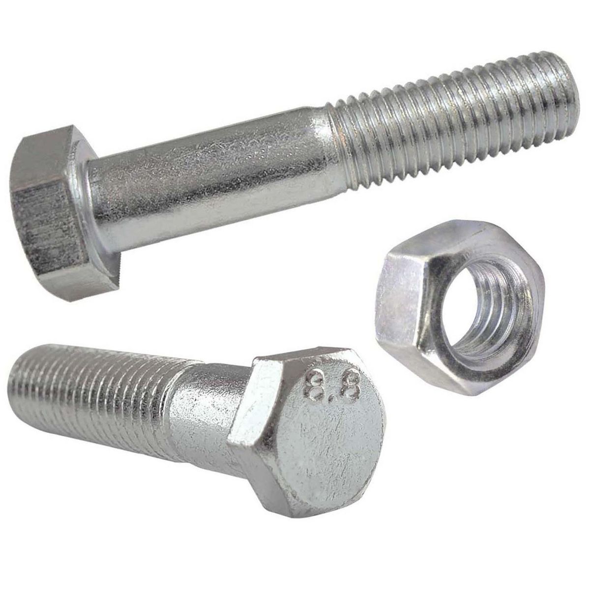 MAMUT - Perno hexagonal métrico acero inoxid. c/tuerca M10 x 50 2 unid