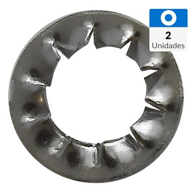 Golilla estrella exterior acero inoxidable M6 2 unid