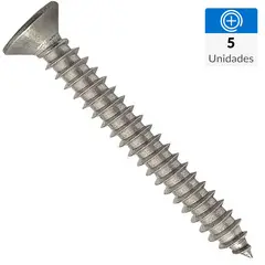 MAMUT - Tornillo Roscalata Cabeza Plana Metal 3/8 " 3.5 mm 5 Unidades