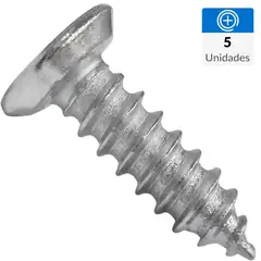 MAMUT - Tornillo Roscalata Cabeza Plana Metal 1/2 " 4.1 mm 5 Unidades