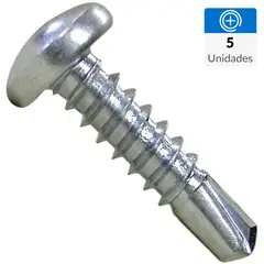 MAMUT - Tornillo Roscalata Cabeza Cóncavo Metal 1/2 " 4.1 mm 5 Unidades