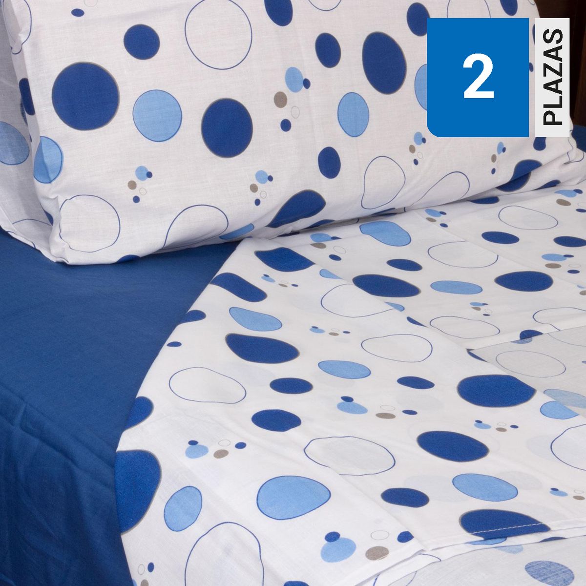 MASEL - Juego de Sábanas Burbujas Azul