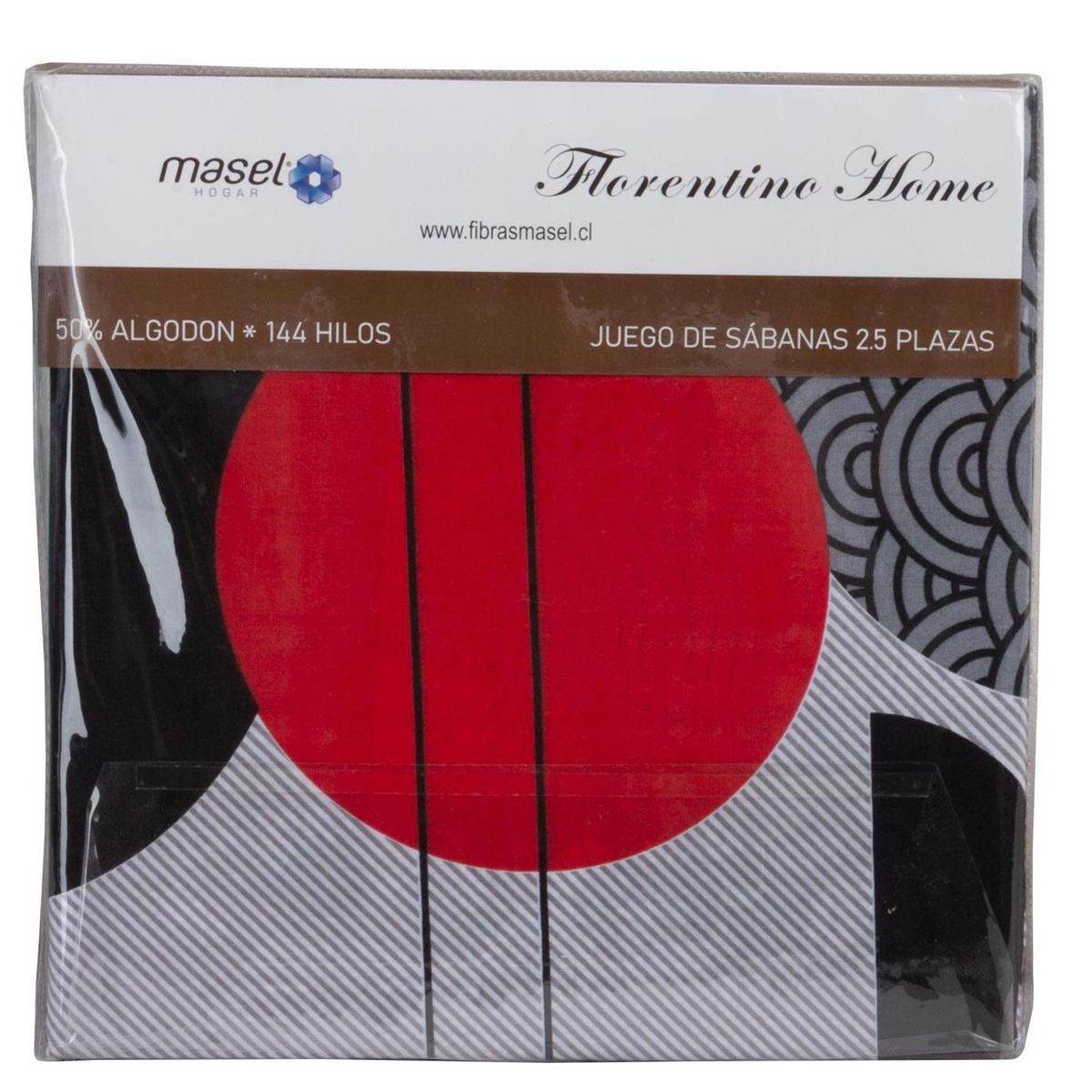 MASEL - Juego de Sábanas Círculos Gris