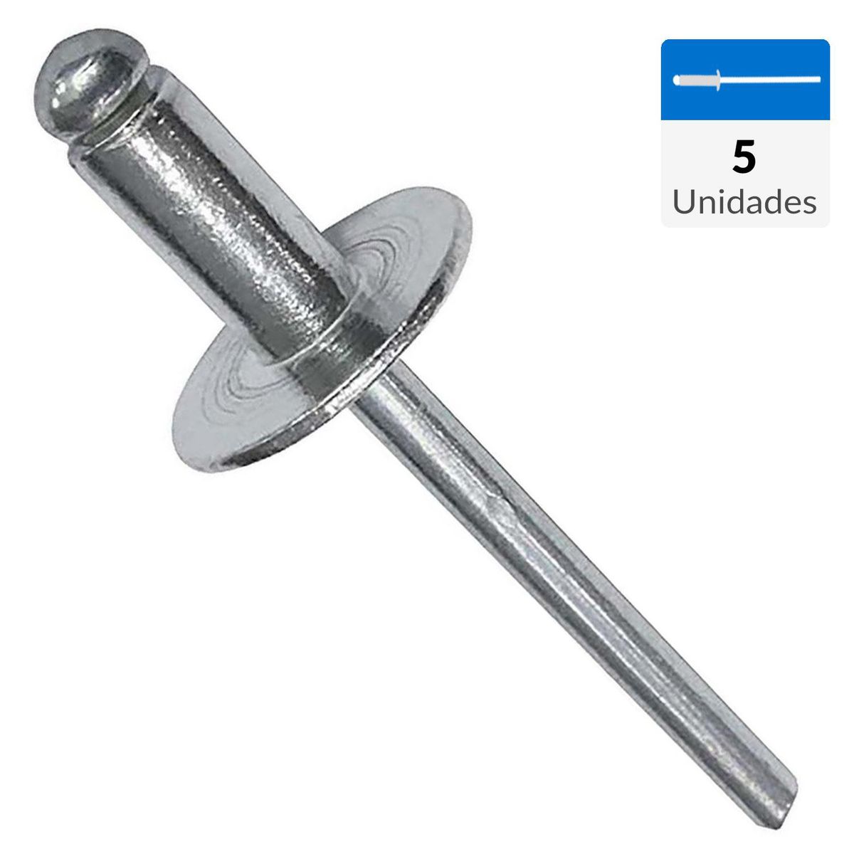 MAMUT - Remache tipo pop aluminio ala ancha M4.8 x 27 mm 5 unid